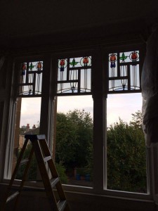 This magnificent 100 year old glass has been lovingly encapsulated making it double glazed so that the new windows match existing 3